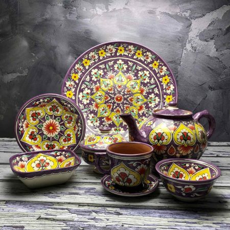 Herbaciany zestaw ceramiczny