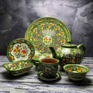 Cudowny, ceramiczny zestaw herbaciany